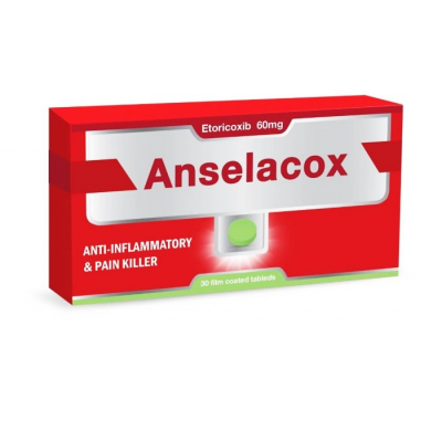 ANSELACOX 60 MG ( ETORICOXIB ) 30 FILM-COATED TABLETS